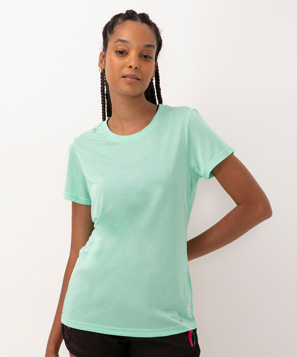 blusa esportiva ace manga curta verde flúor