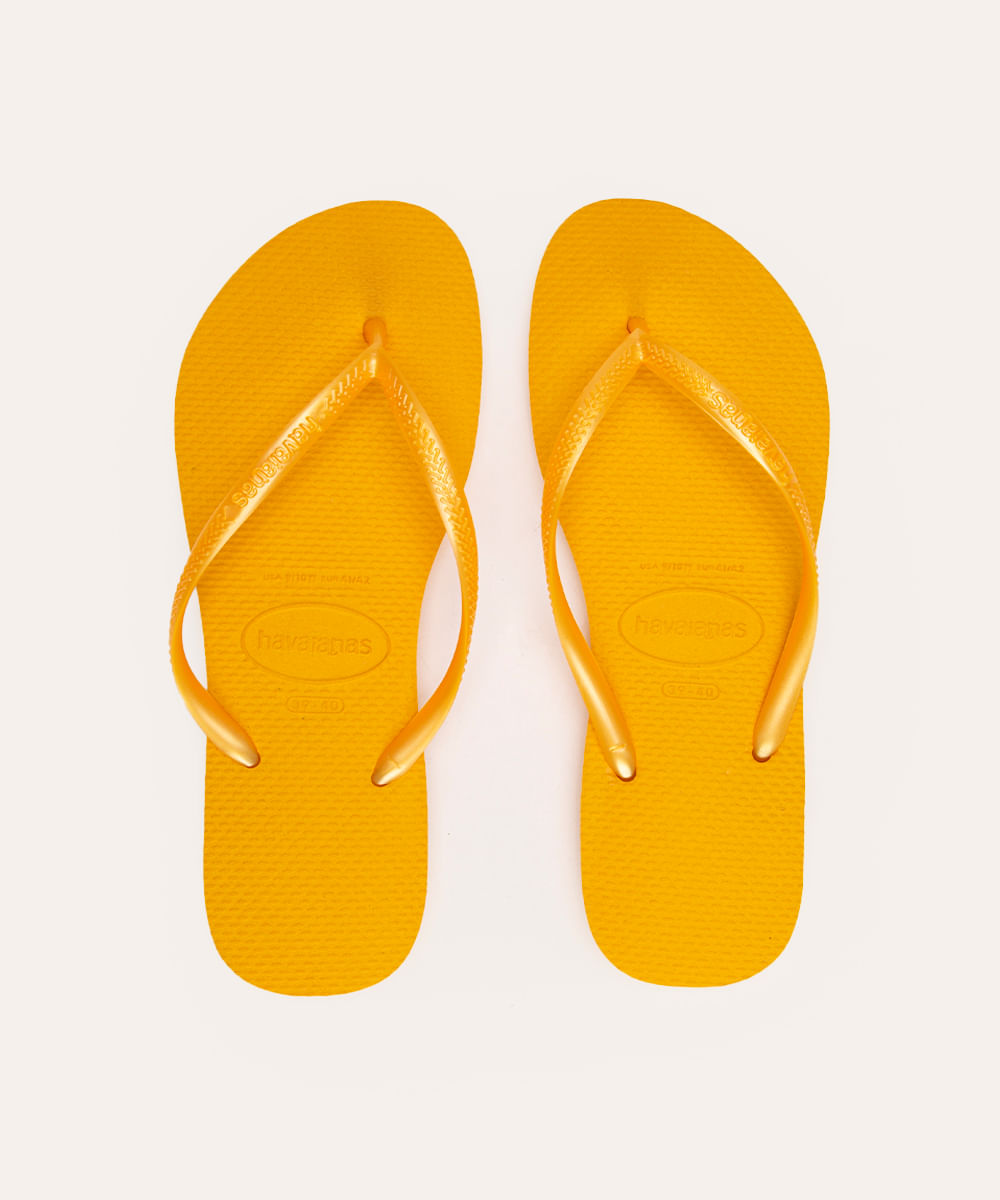 chinelo havaianas slim  amarelo