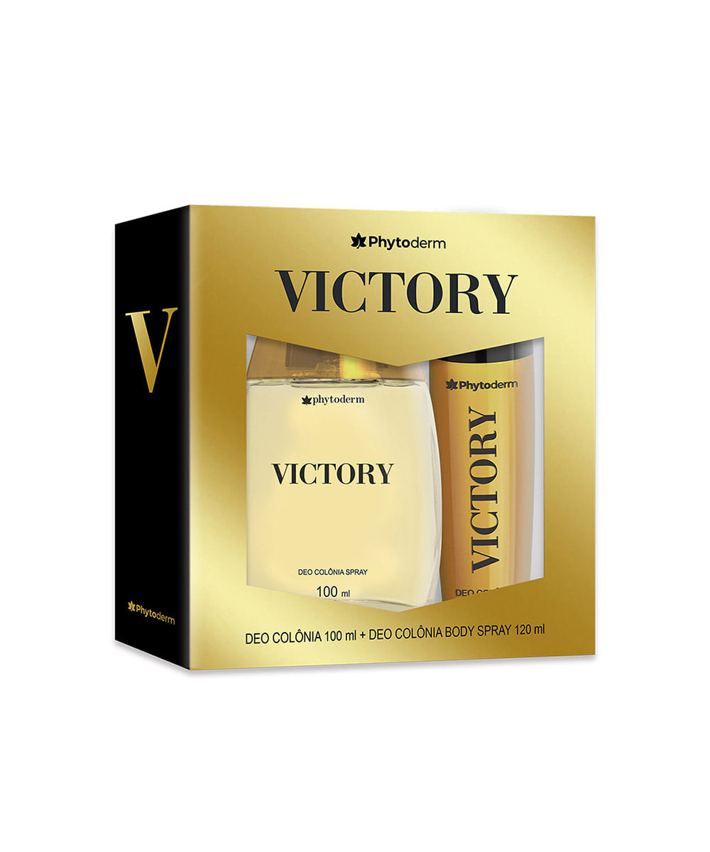 kit victory deo colônia 100ml e body spray 120ml