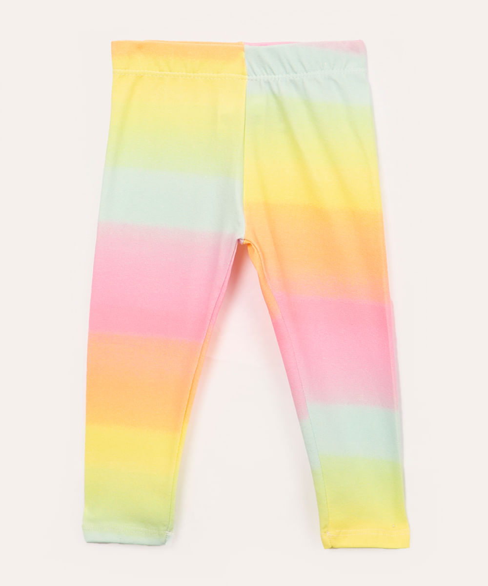 legging de algodão infantil tie dye colorido