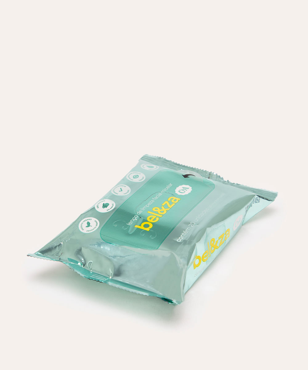 lenço de limpeza facial micelar beleza cea - TRANSPARENT