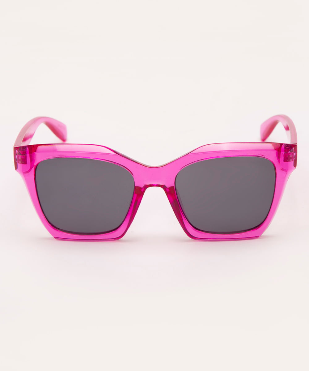 óculos de sol quadrado rosa