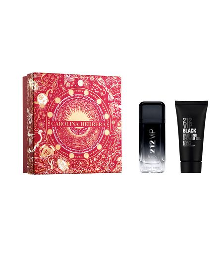kit carolina herrera 212 VIP black eau de parfum 100ml e gel de banho 100ml UNICO