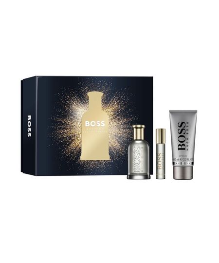 kit coffret boss bottled eau de parfum 100ml com travel size 10ml e shower gel 100ml XM23 UNICO