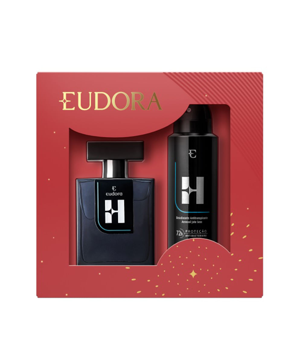 kit eudora H desodorante colônia e antitranspirante aerossol 72h