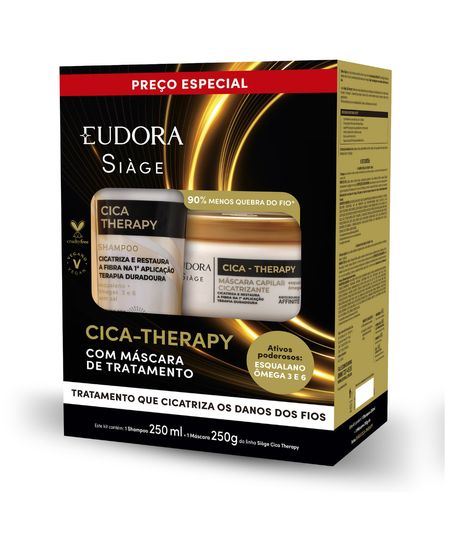 kit eudora siàge cica therapy shampoo 250ml e máscara capilar 250g UNICO