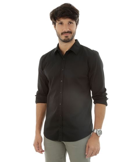 Camisa-Slim-Texturizada-Preta-7980935-Preto_1
