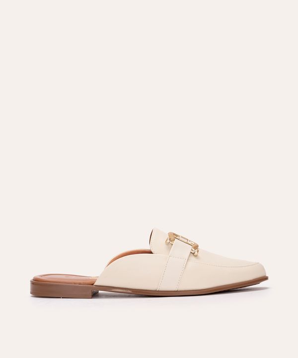 mule com fivela de metal vizzano off white 36