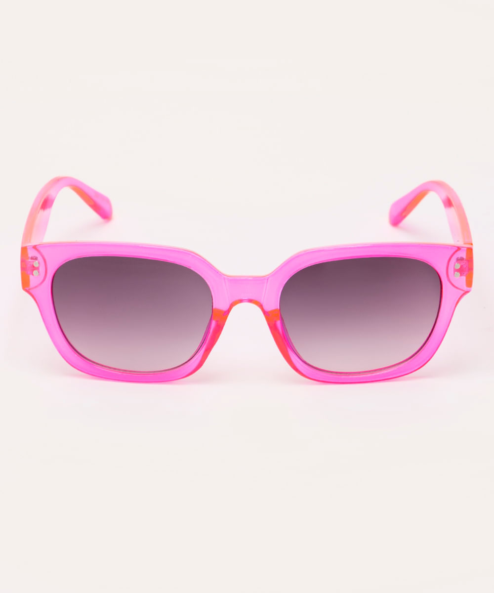 óculos de sol quadrado pink