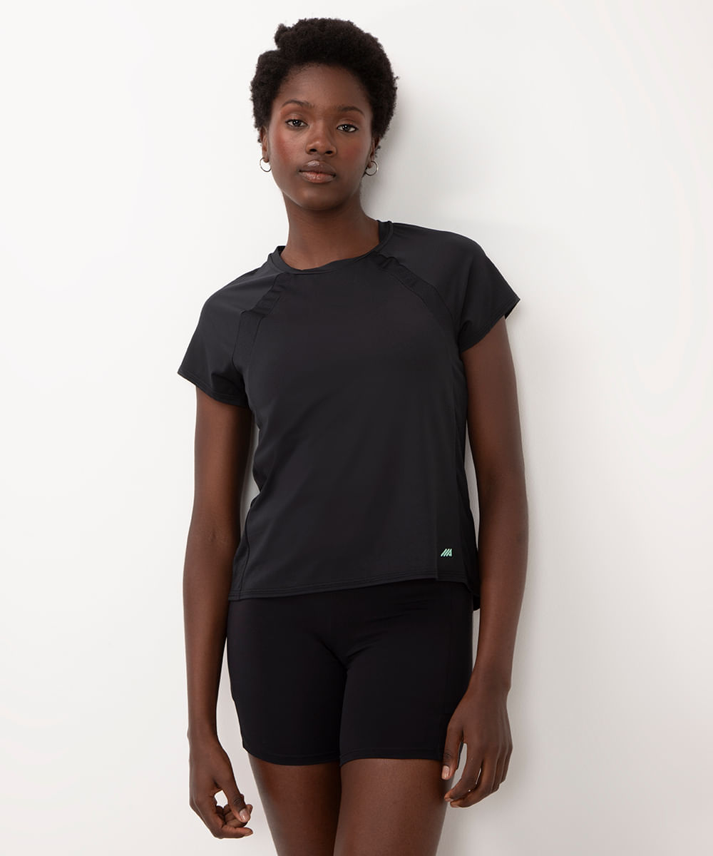 camiseta de treino feminina under armour infused meridian preto - C&A