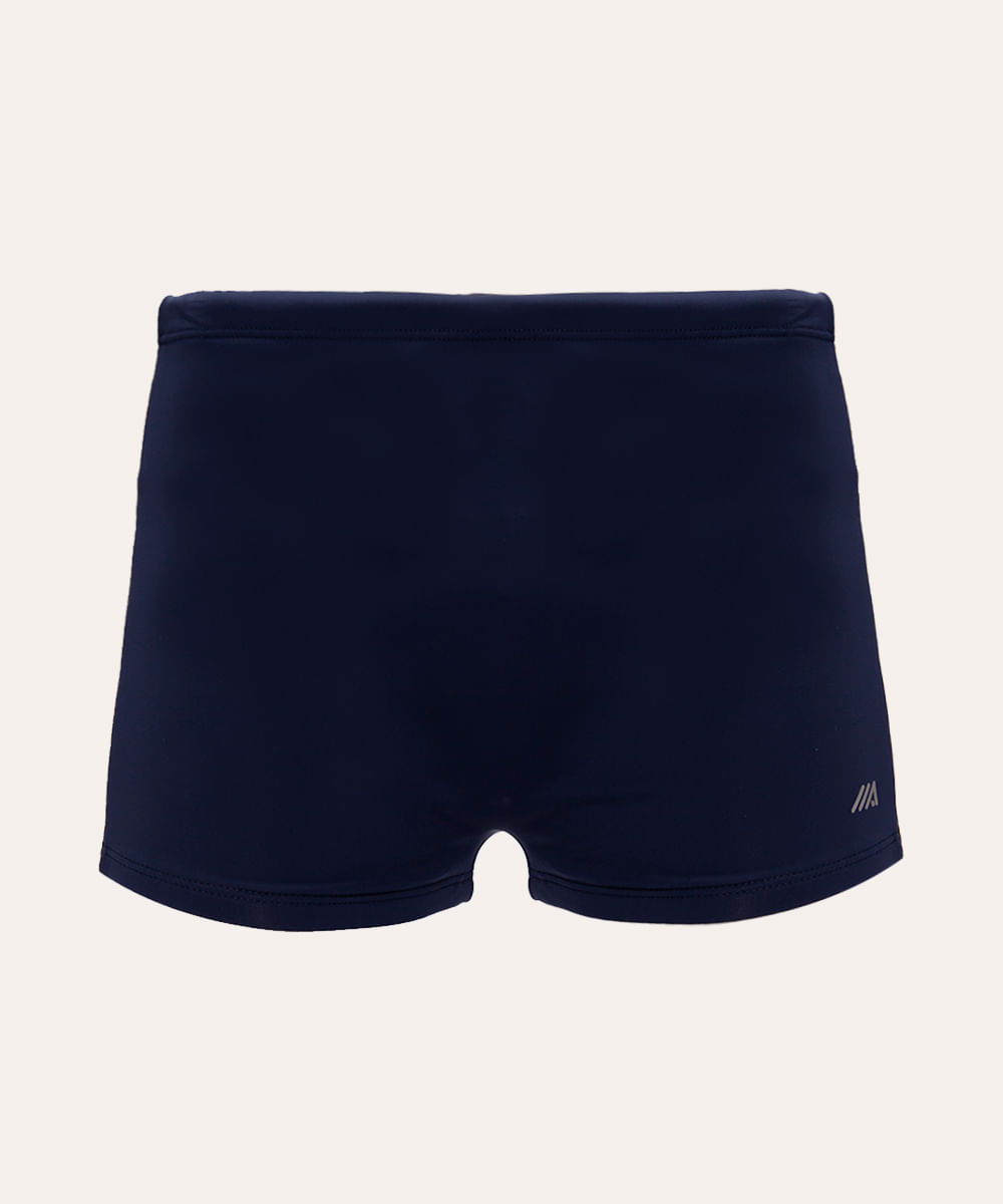 sunga boxer com bolso esportiva ace proteção uv azul marinho