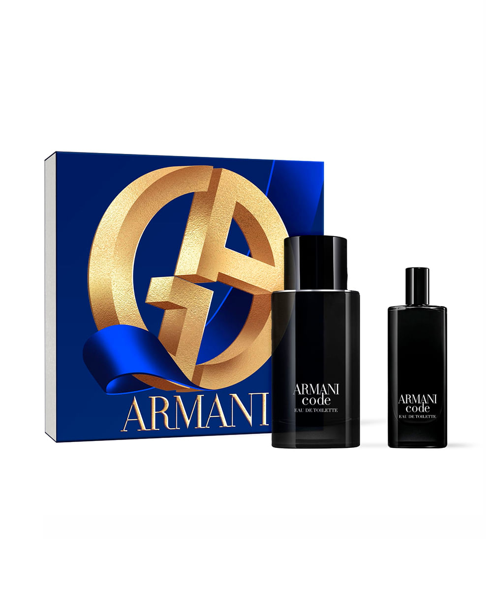 kit armani code eau de toilette 75ml e armani code eau de toilette 15ml