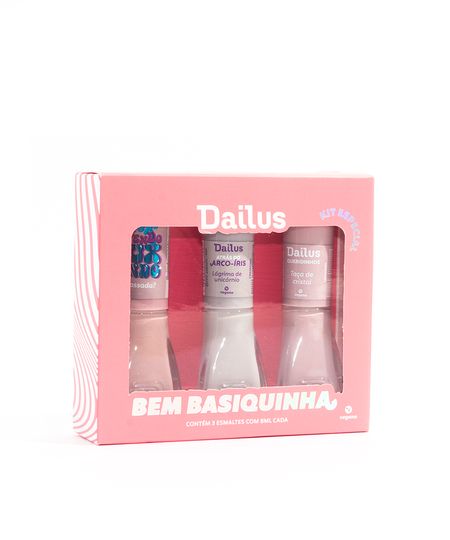 kit 3 esmaltes dailus bem basiquinha UNICO