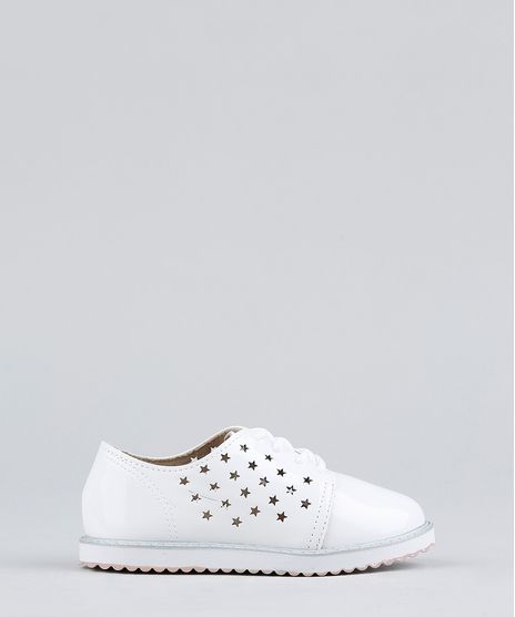 Tenis-Infantil-Molekinha-com-Laser-Cut-de-Estrelas-em-Verniz-Branco-9323917-Branco_1