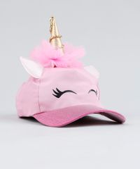 Bone-Infantil-Aba-Curva-Unicornio-com-Brilho-e-Lurex-Rosa-9284957-Rosa_2