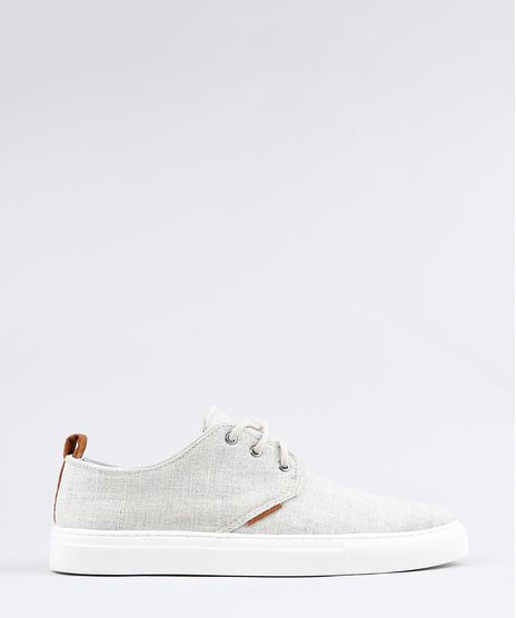 Tenis-Masculino-em-Lona-Bege-Claro-9316171-Bege_Claro_1