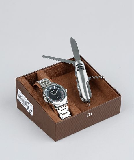Kit-de-Relogio-Analogico-Mondaine-Masculino---Canivete---83424G0MVNA2K-Prateado-9377658-Prateado_1