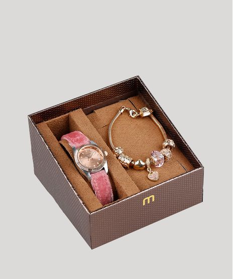 Kit-de-Relogio-Analogico-Mondaine-Feminino---Pulseira---99062LPMVGH9K-Rose-9377338-Rose_1