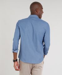 Camisa-Masculina-Comfort-Estampada-de-Poa-Manga-Longa-Azul-9095684-Azul_2