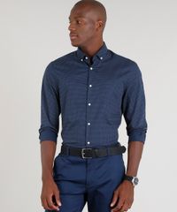 Camisa-Masculina-Comfort-Estampada-de-Poa-Manga-Longa-Azul-Marinho-9093243-Azul_Marinho_1