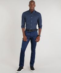 Camisa-Masculina-Comfort-Estampada-de-Poa-Manga-Longa-Azul-Marinho-9093243-Azul_Marinho_3