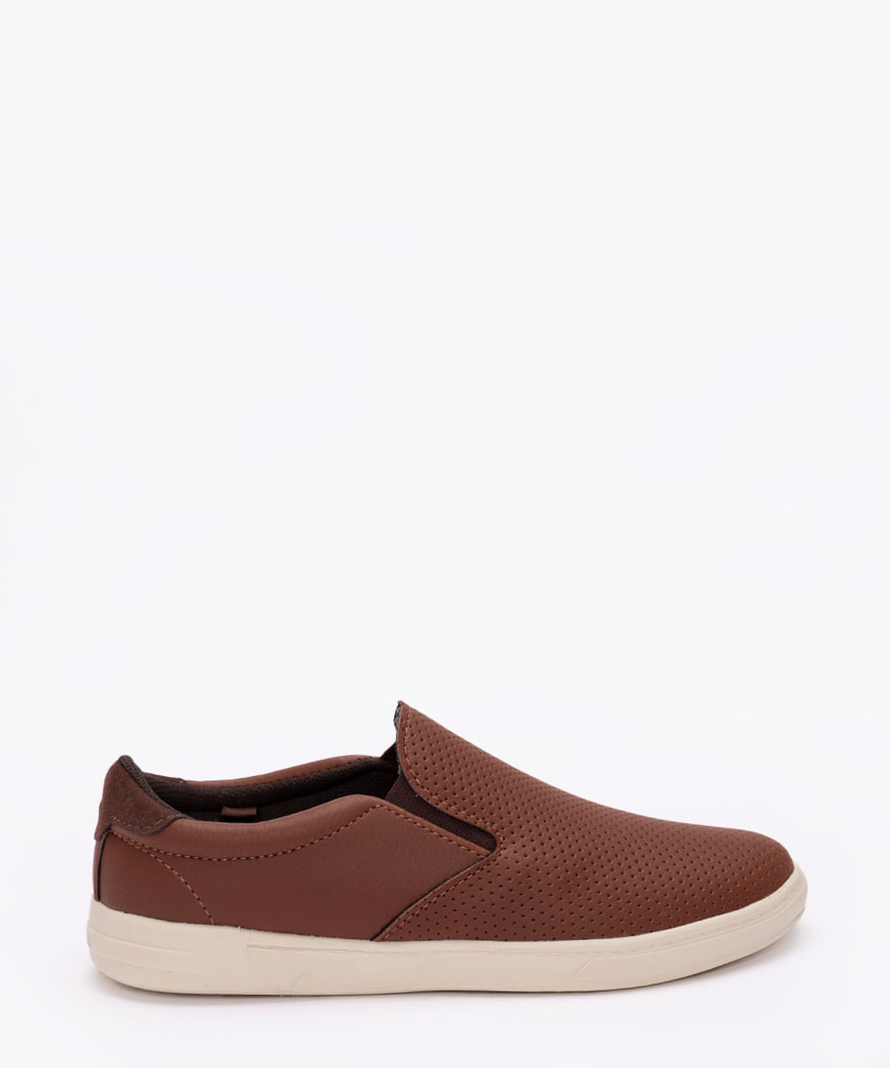 tênis infantil slip on caramelo