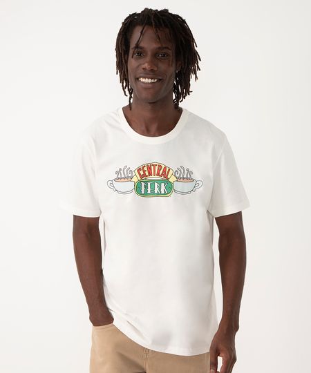 camiseta de algodão friends manga curta - OFF WHITE PP camiseta de algodão friends manga curta - OFF WHITE PP