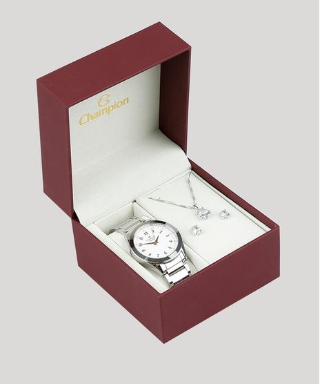 Kit-de-Relogio-Analogico-Champion-Feminino---Colar---Brinco---CN29409N-Prateado-9375636-Prateado_1