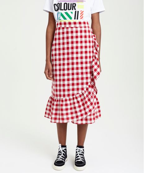 Saia-Feminina-Envelope-Midi-Mindset-Estampada-Vichy-Vermelha-9357714-Vermelho_1