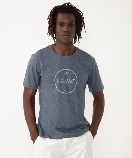 camiseta de algodão mescla san diego manga curta azul PP camiseta de algodão mescla san diego manga curta azul PP