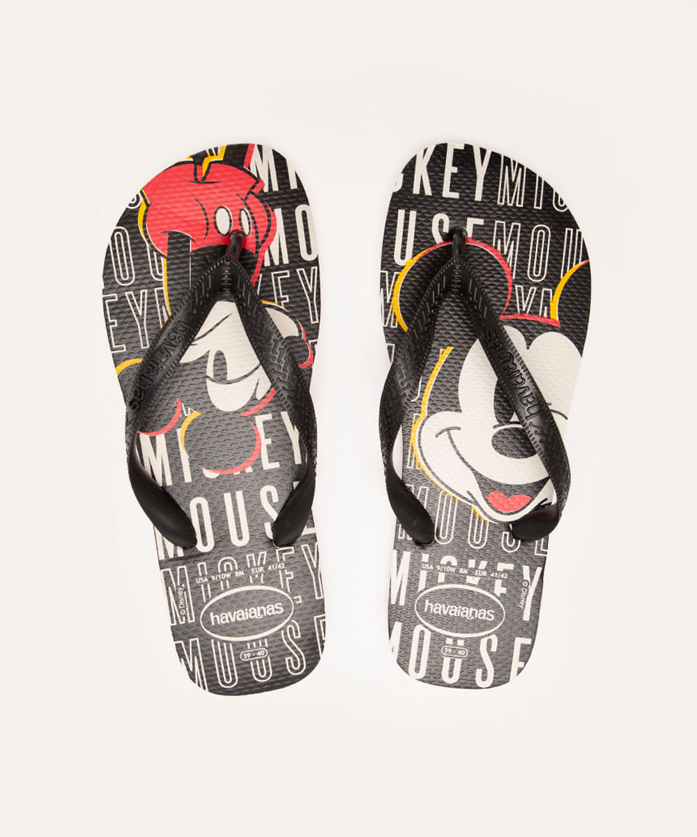 chinelo havaianas top mickey preto