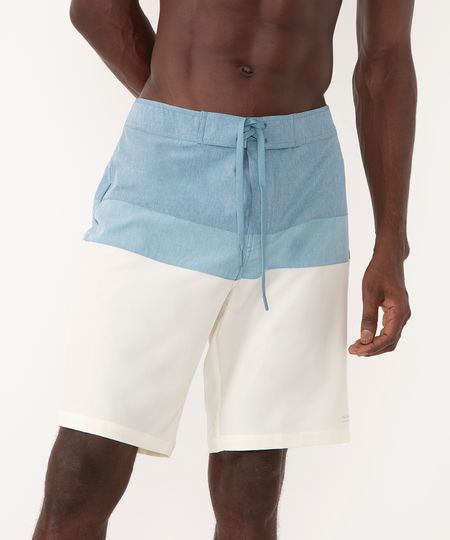 bermuda com cordão e bolso azul 42
