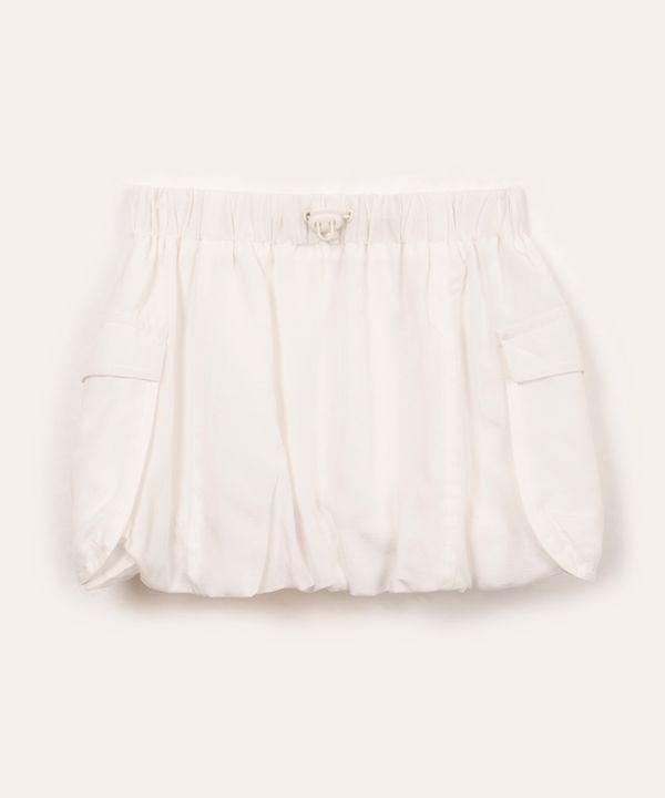 saia balonê infantil com elástico off white 8