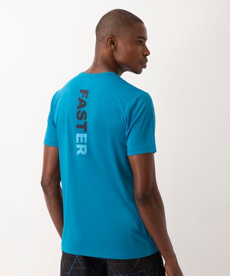 camiseta faster jacquard manga curta esportiva ace azul P