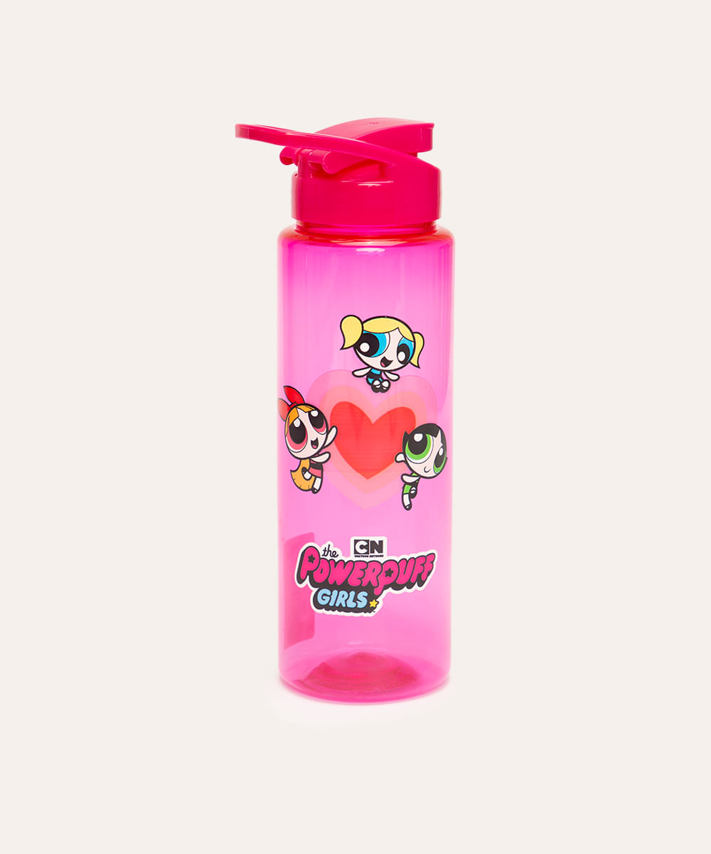 garrafa com alça meninas super poderosas 750ml pink