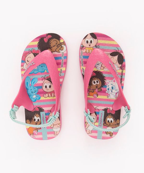 chinelo infantil turma da monica ipanema rosa 20-21