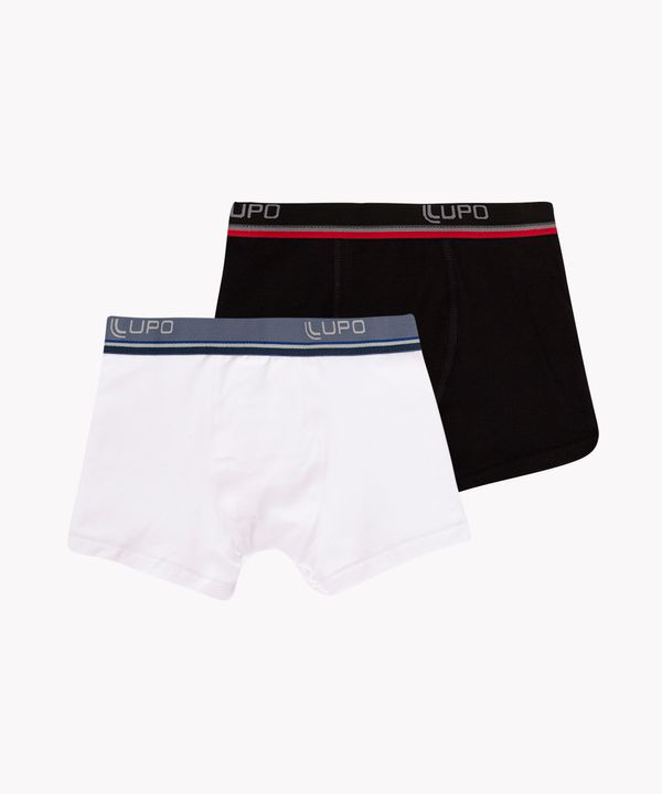 kit de 2 cuecas infantis lupo de algodão boxer colorido G