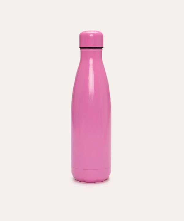 garrafa de inox 680ml rosa médio Único