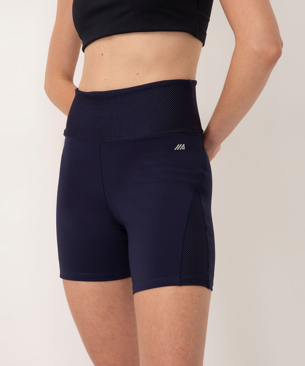 bermuda de poliamida speed esportiva ace - azul escuro