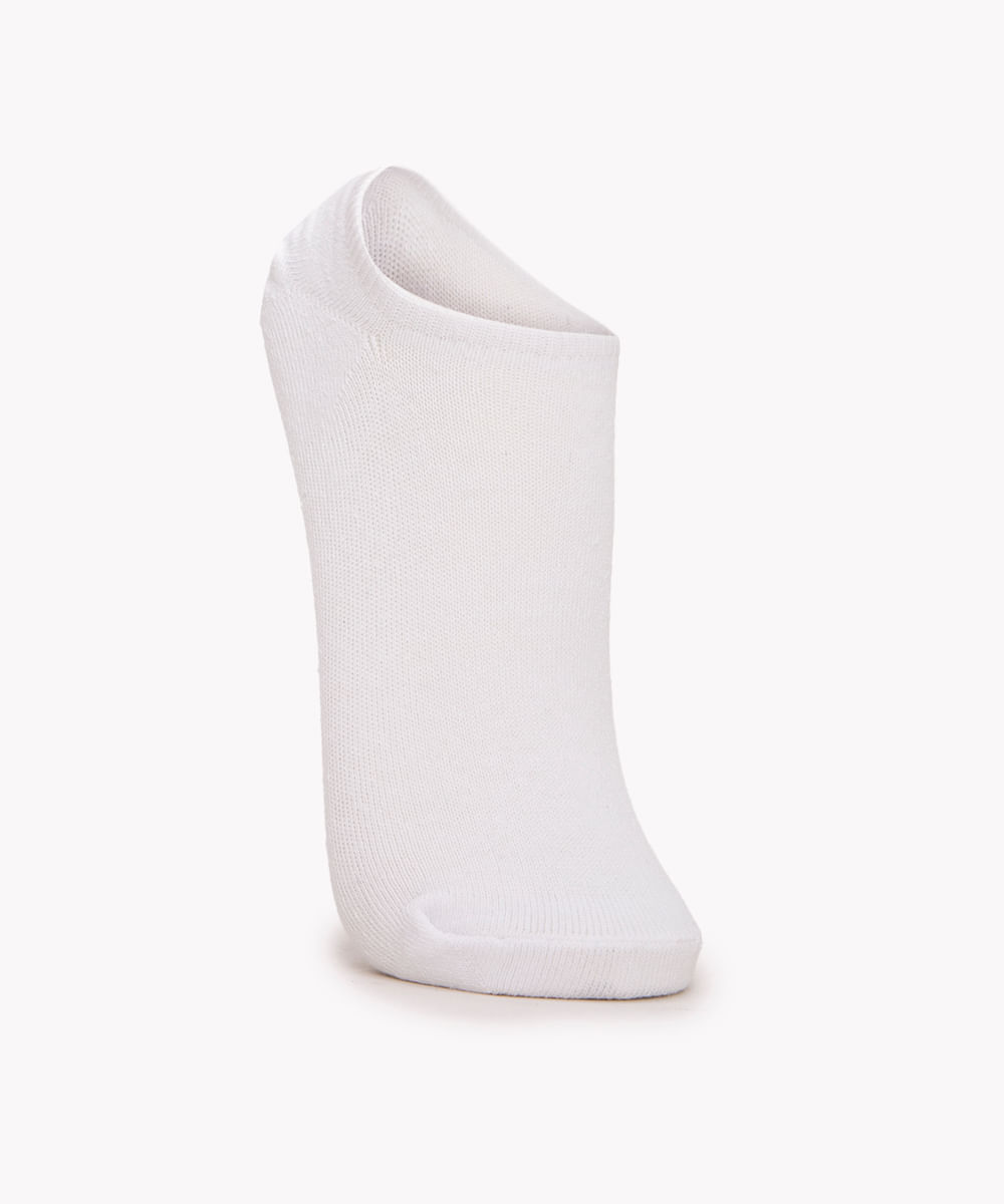 meia soquete de algodão branco