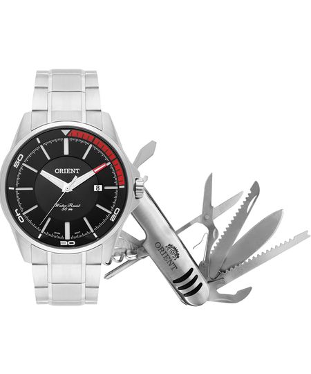 relógio orient analógico MBSS1296 KB88P1SX com canivete UNICO relógio orient analógico MBSS1296 KB88P1SX com canivete UNICO