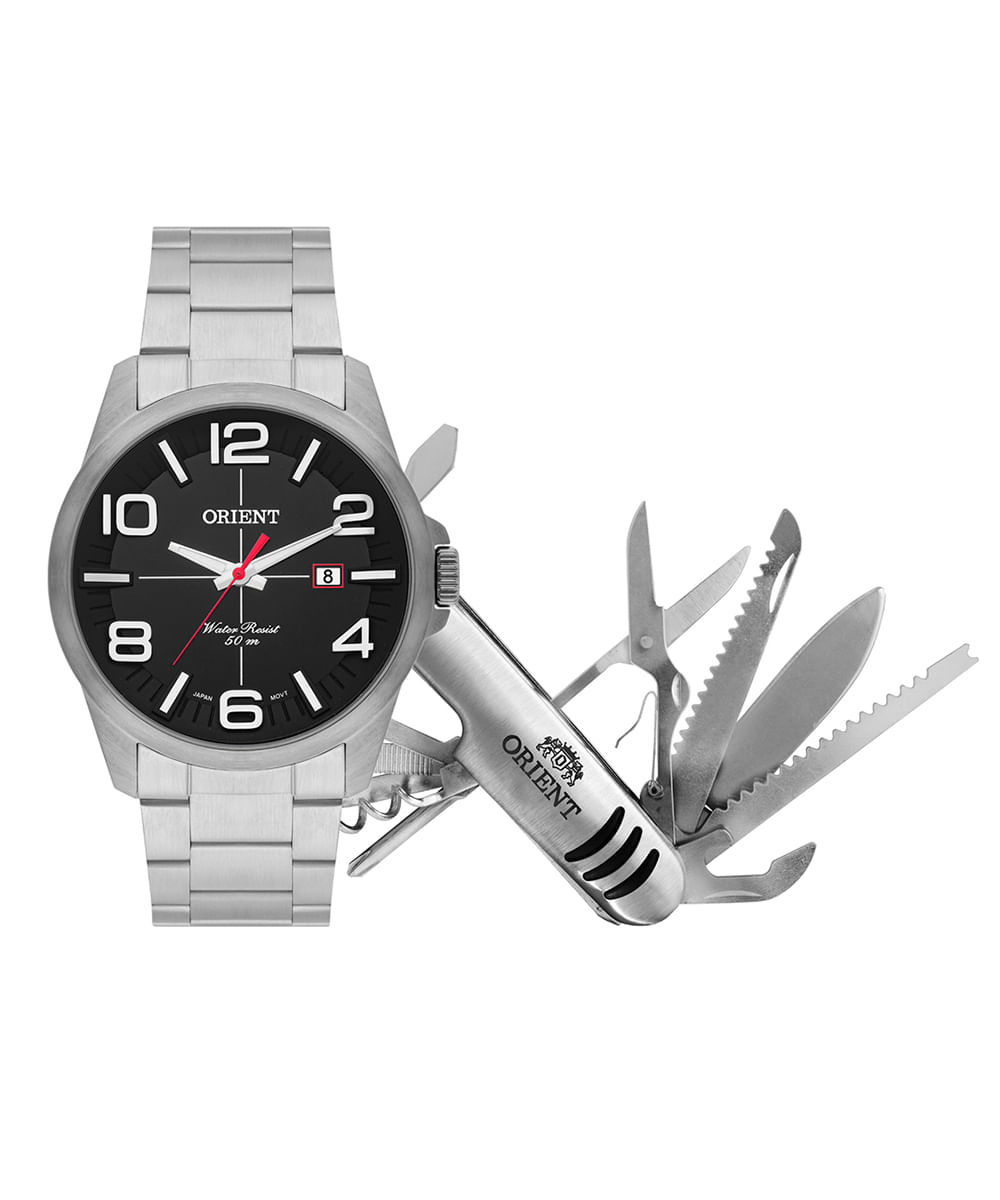 relógio orient analógico MBSS1289 com canivete relógio orient analógico MBSS1289 com canivete