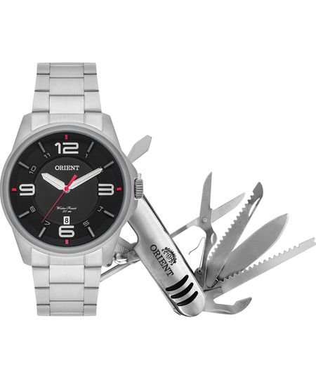 relógio orient analógico MBSS1288 K255P2SX com canivete UNICO relógio orient analógico MBSS1288 K255P2SX com canivete UNICO