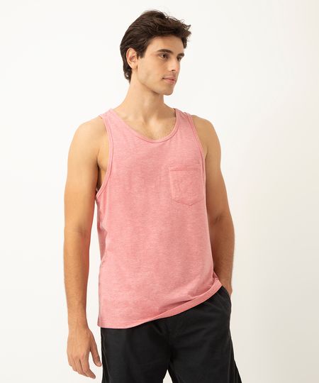 regata mesclada com bolso rosa P