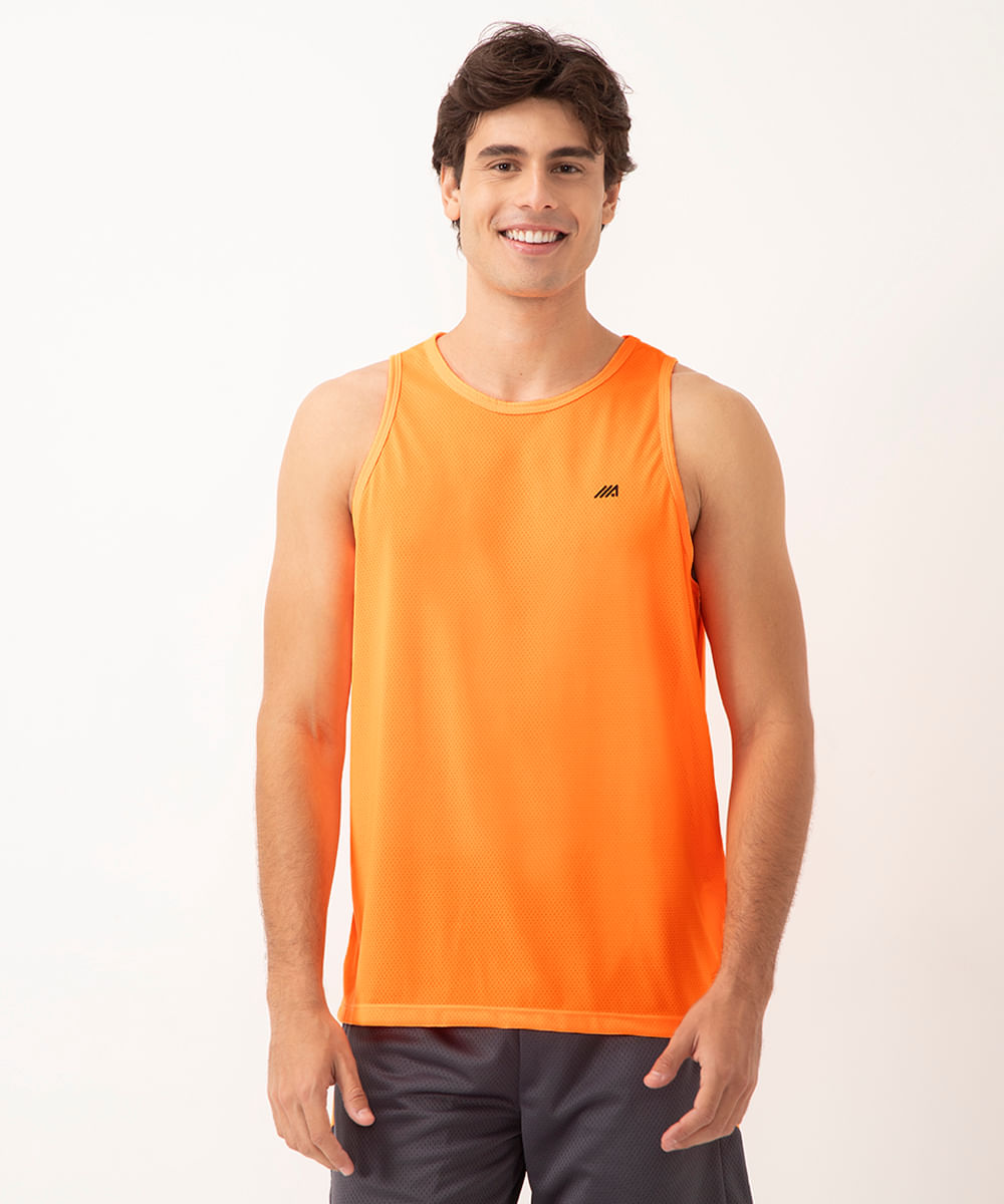 regata texturizada esportiva ace laranja