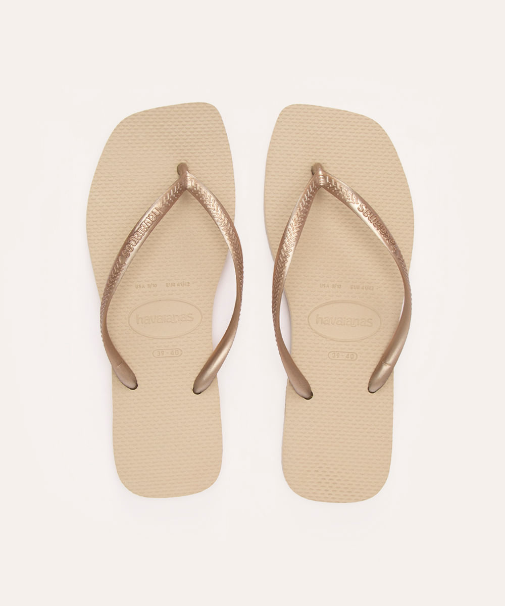 chinelo havaianas slim square areia