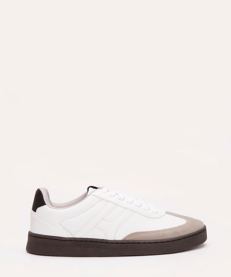 tênis casual com recorte ace branco 38