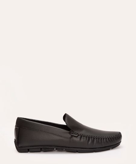 sapato mocassim com recorte preto 38