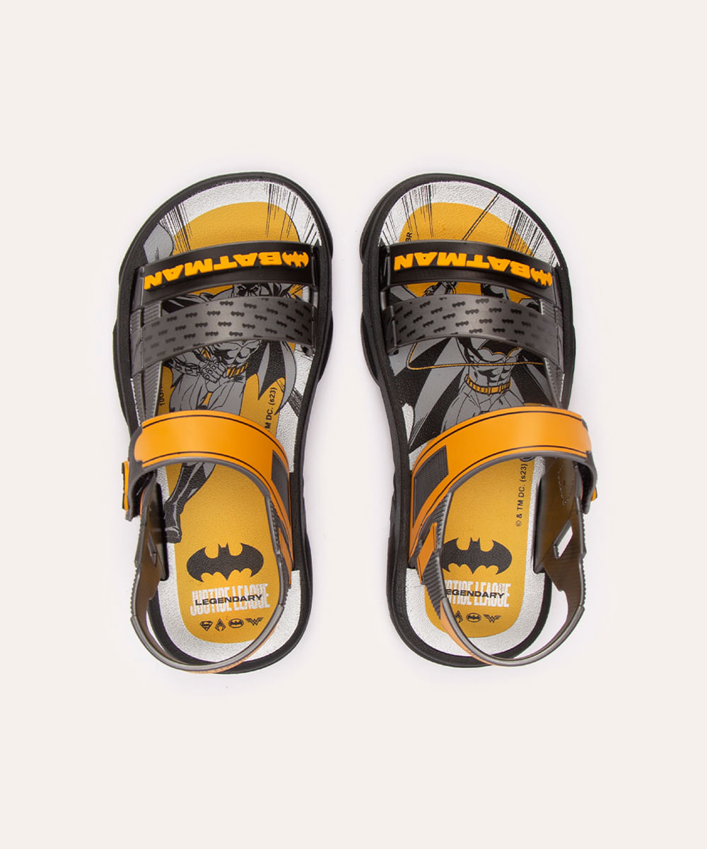 papete infantil batman com tiras e velcro preto