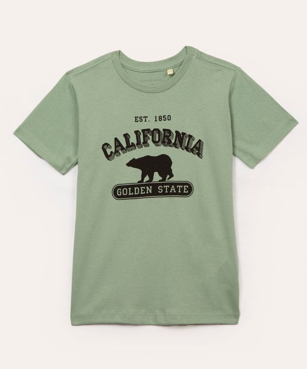 camiseta infantil califórnia manga curta verde 8